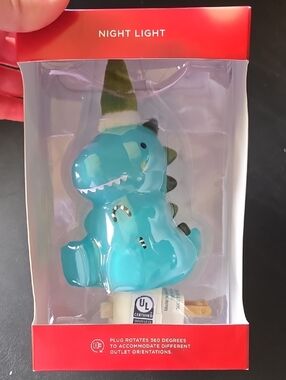 St. Nicholas Square Blue Dinosaur Night Light Plug-In